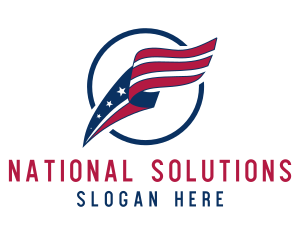 National - American National Flag logo design