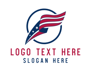 Nationality - American National Flag logo design