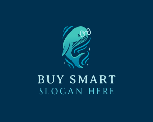 Sea Ocean Whale logo design