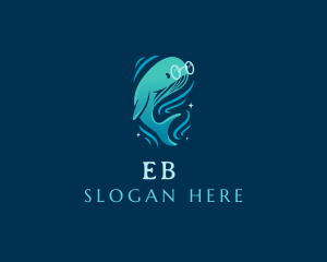 Sea Ocean Whale logo design