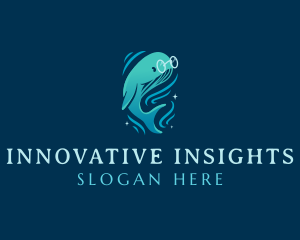 Research - Sea Ocean Whale logo design