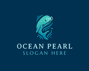 Sea Ocean Whale logo design