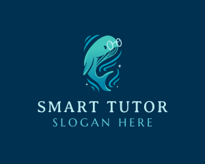 Tutor - Sea Ocean Whale logo design