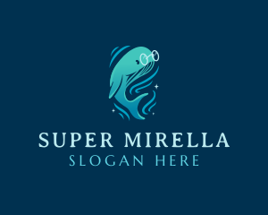 Sea Ocean Whale logo design