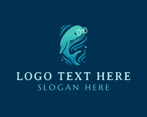 Knowledge - Sea Ocean Whale logo design
