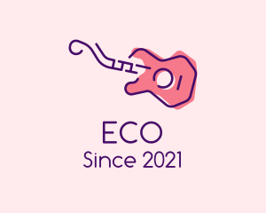 Gig - Electric Guitar Outline logo design