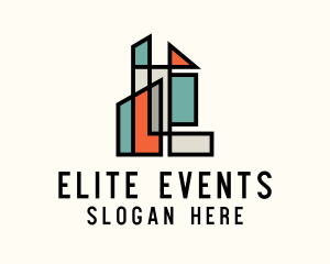 Stained Glass Building Logo