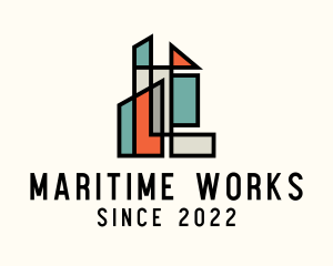 Stained Glass Building logo design