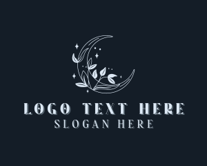 Moon - Floral Moon Decoration logo design