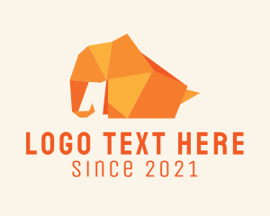 Stationery - Elephant Trunk Origami logo design