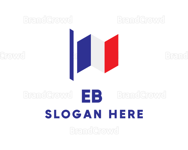 Geometric French Flag Logo