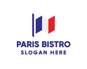 Geometric French Flag  logo design