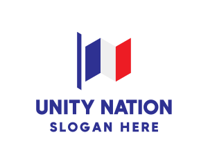 Geometric French Flag  logo design