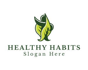 Human Leaves Wellness logo design