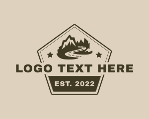 Trekking - Classic Mountain Landscape logo design