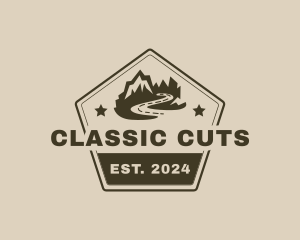 Classic Mountain Landscape logo design