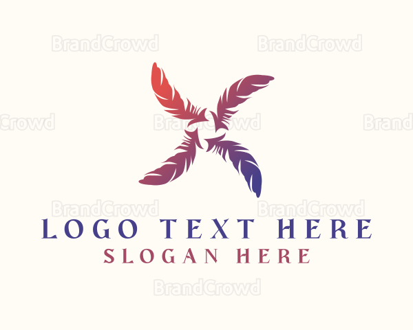 Gradient Feather Aviary Logo