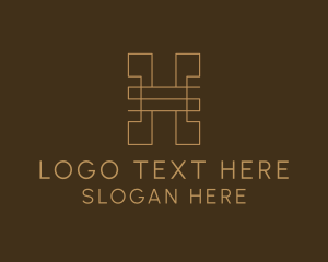 Letter H - Geometric Business Letter H logo design