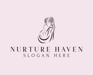 Postpartum - Maternity Childcare Parenting logo design