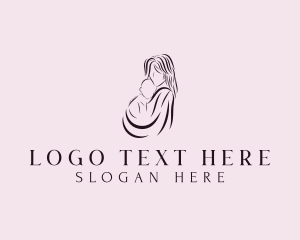 Postpartum - Maternity Childcare Parenting logo design