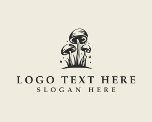 Organic - Mushroom Fungi Psychedelic logo design