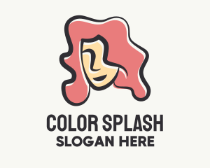 Dye - Dyed Hair Woman logo design