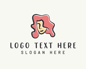 Woman Hair Dye Logo