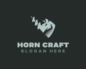 Drill Rhino Horn logo design