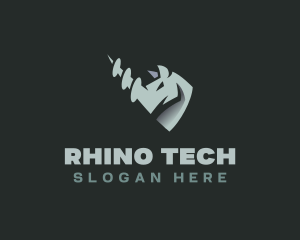 Rhino - Drill Rhino Horn logo design