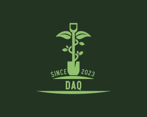 Plant Shovel Gardener Logo