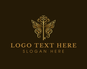 Personal - Wings Antique Key logo design