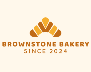 Brown Croissant Bakery logo design