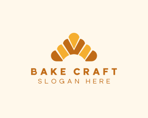 Brown Croissant Bakery logo design