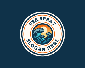 Beach Resort Wave logo design