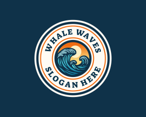 Beach Resort Wave logo design