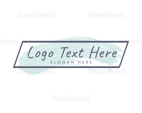 Brush Stroke Wordmark Logo