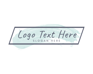 Cosmetology - Brush Stroke Wordmark logo design