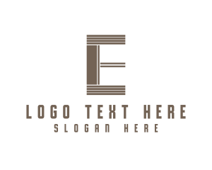 Home Builder - Hotel Property Real Estate Letter E logo design