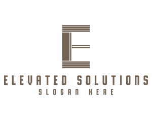 Hotel Property Real Estate Letter E logo design