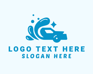 Car Service - Cleaning Droplet Car logo design