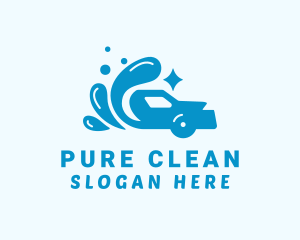 Cleaning Droplet Car logo design