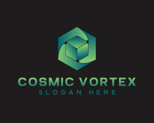 Vortex - Hexagon Fintech Vortex logo design