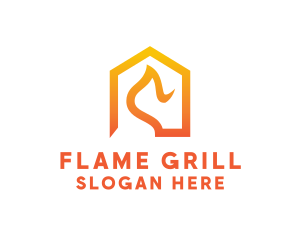 Grill - Flame Grill Barbecue logo design