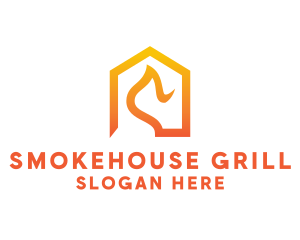 Barbecue - Flame Grill Barbecue logo design