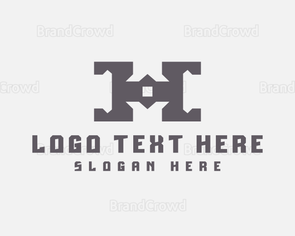 Industrial Construction Letter H Logo