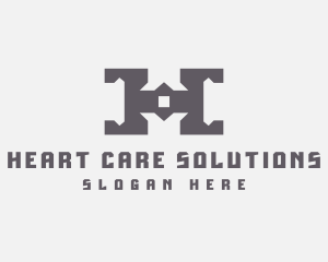 Industrial Construction Letter H logo design