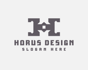 Industrial Construction Letter H logo design