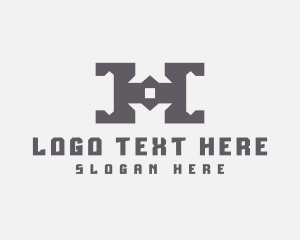 Lettermark - Industrial Construction Letter H logo design