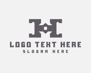 Industrial Construction Letter H Logo