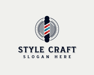 Hairstyling Haircut Barber logo design